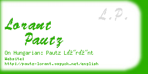 lorant pautz business card